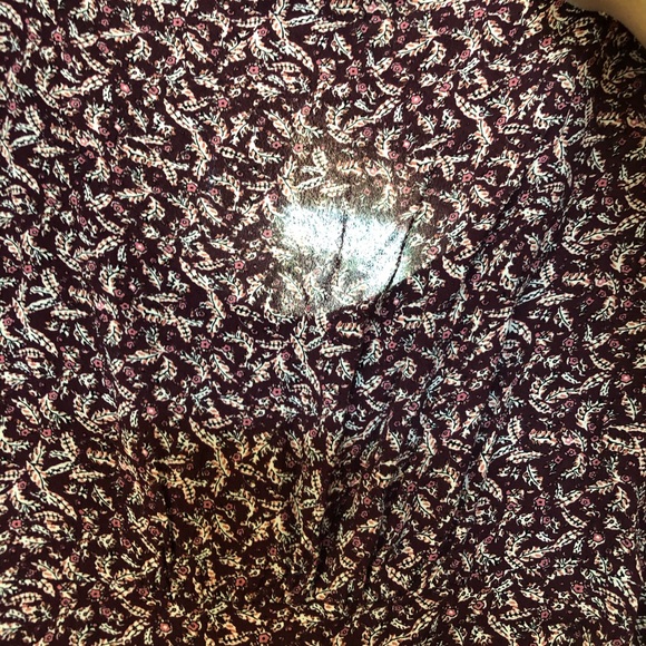 loft peasant blouse button up smocked wrists very feminine size medium - Picture 8 of 8